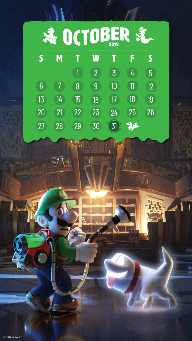 my.nintendo.com/Calendar - October 2019 - Luigis Mansion 3/LM3_Oct19_Calendar_[640x1136].png